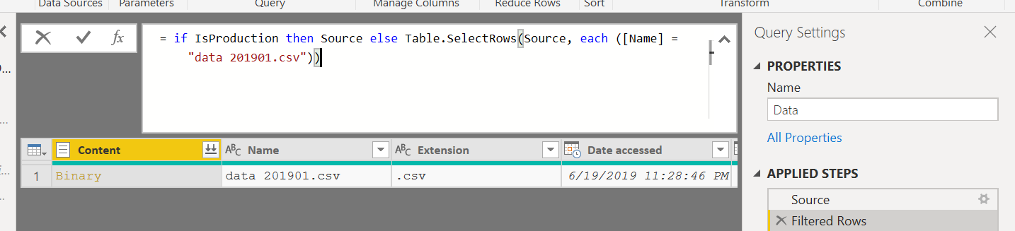 Development vs Production (Data Source Filtering)